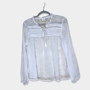 JACQUELINE DE YONG Blouse Size 40 White Color Transparent GUC